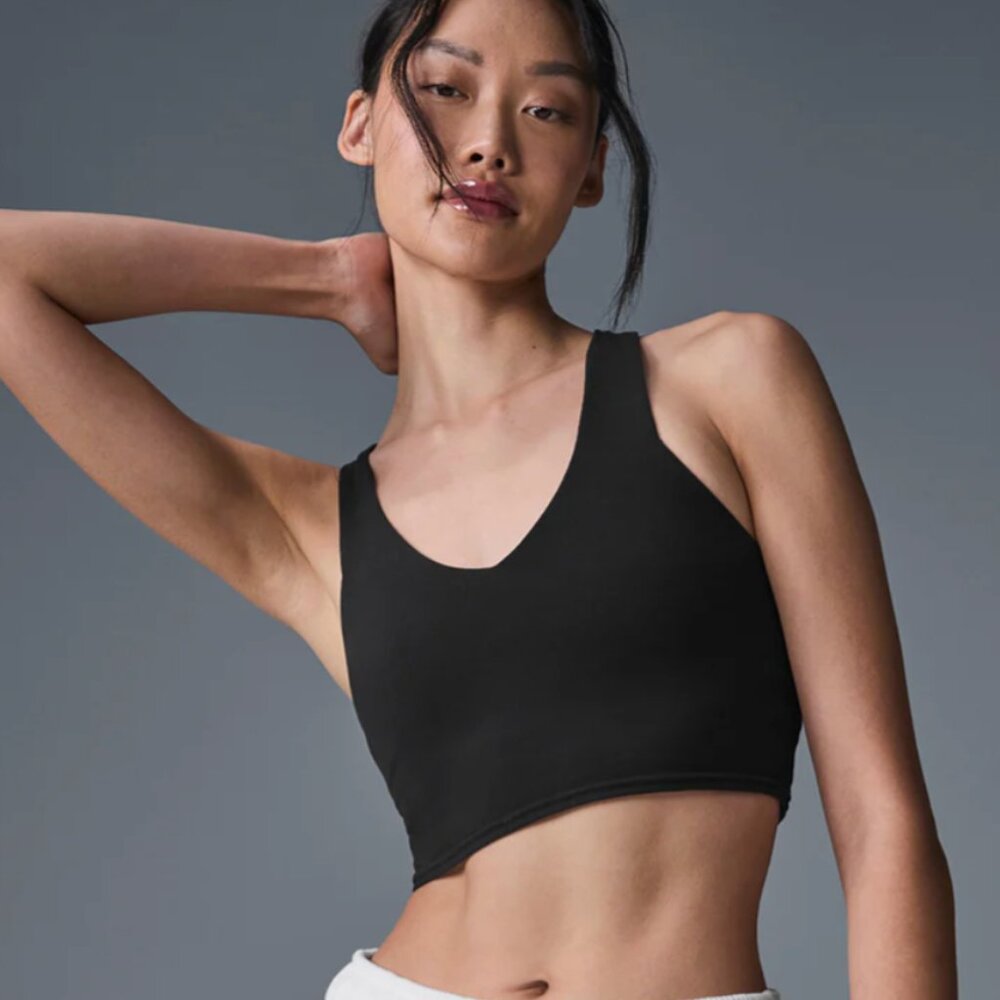 Alo Airbrush Real Bra Tank, Black size M